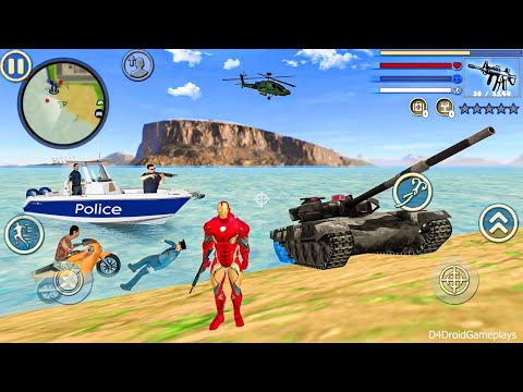 Iron Rope Hero Vice Town City Crime Simulator - Fun at NY City - Android Gameplay