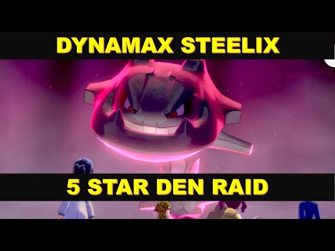 Dynamax   Steelix  Five star  Max Raid  Den Battle Isle of Armor [Pokemon sword and Shield]