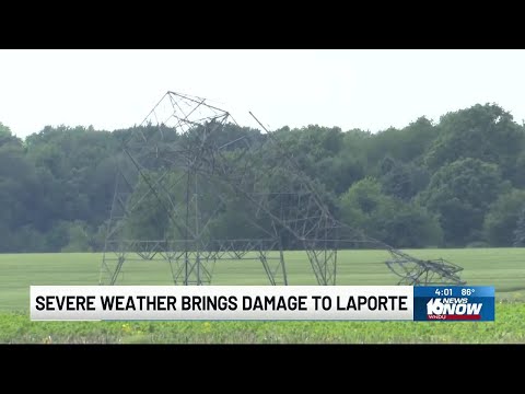 Severe Storms Cause Damages In Laporte County