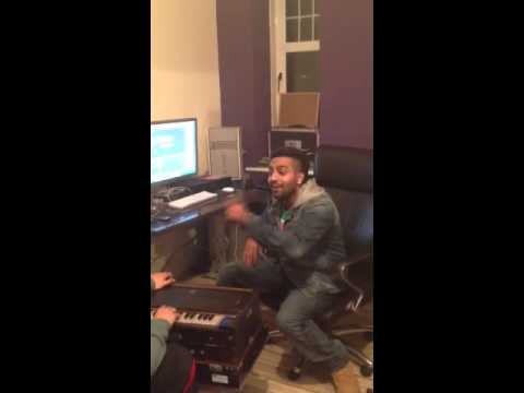 Ali Romeo jamming in the studio
