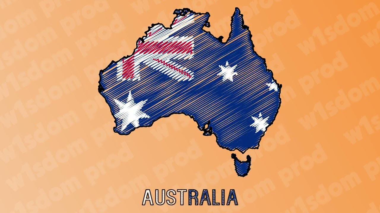 Hand-Drawn Australia Map Animation