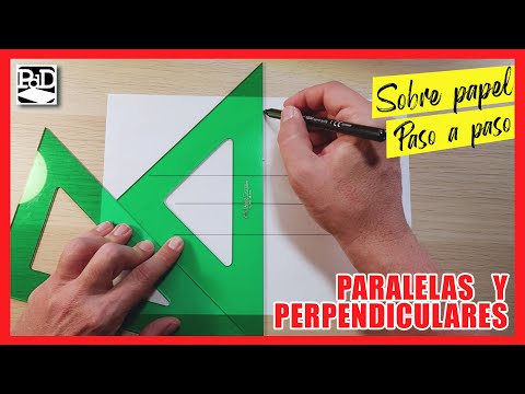 How to Draw Parallel and Perpendicular Lines with a Set Square and Protractor (Technical Drawing).