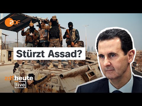 Syrien: Vormarsch der Rebellen. Kann Assad sie stoppen? | Nahost-Experte Bruchmann bei ZDFheute live