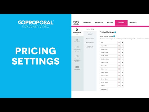 Pricing Settings | GoProposal Help Center | Help Videos