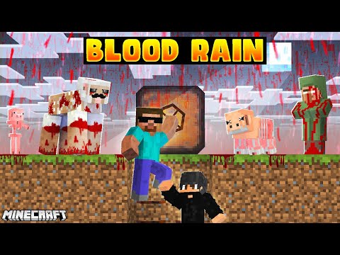 We Created BUNKER to Survive BLOOD RAIN in Minecraft @ProBoiz95