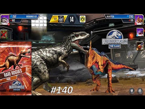 INDOMINUS REX vs RAJASTEGA | JURASSIC WORLD THE GAME Dinosaurs Battle - #140 | Dinosaurs Fighting