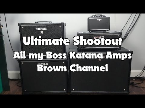 Brown Channel Boss katana Amps shootout Original MkI Mini vs Head vs 50w vs MkII 100w