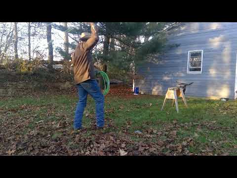 Slow motion:  Culo Ocho Heel Shot .with Shamrock Poly Rope