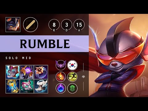 Rumble Mid vs Twisted Fate - KR Master Patch 25.12