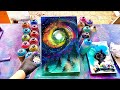 Rainbow Nebula over the Forest  SPRAY PAINT ART by Skech