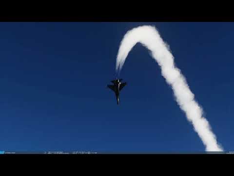 DCS World Flying Third Person & Inverted Stall Recovery Russian Su-27 Flanker Super maneuverability