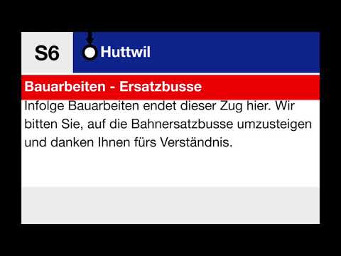 BLS Ansage - Huttwil (+Bahnersatzinfo (Fixansage)) - S6 Luzern-Huttwil