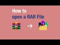 How To Open A RAR File WinRAR Video