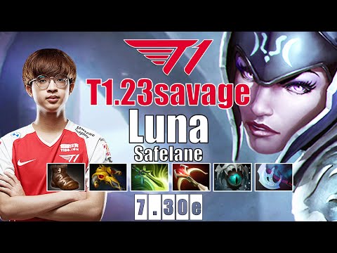 Luna Safelane | T1.23savage | WTF 1012 GPM INSANE FARMING SPEED | 7.30e Gameplay Highlights