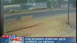 Otro accidente aparatoso en la autopista Las Américas