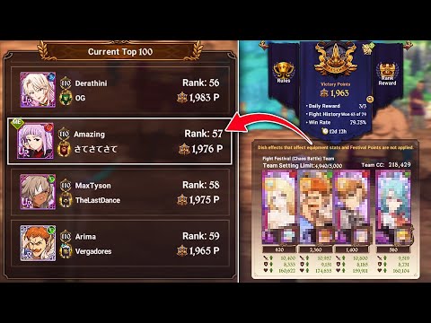 This Team Got Me Ranked In TOP 100 CHAOS BATTLE PvP Event! (PvP Showcase) 7DS Grand Cross