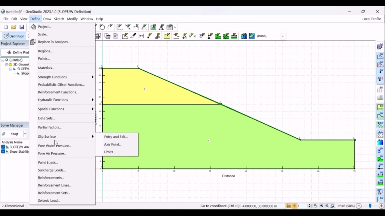 Slope stability analysis using GeoStudio