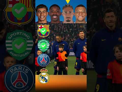 How many clubs Lamine Yamal, Dembele, Raphinha and Mbappe Played For? #shorts #goviral