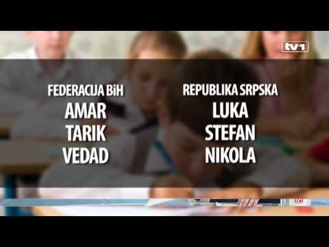 Najčešća imena u BiH   Amar, Tarik, Goran