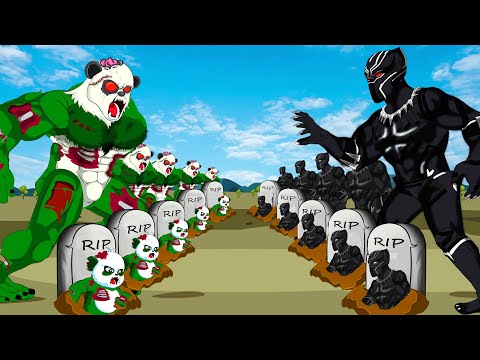 PANDA ZOMBIE vs BLACK PANTHER: Black Panther Wakanda Forever Final Battle| Avengers: Infinity War