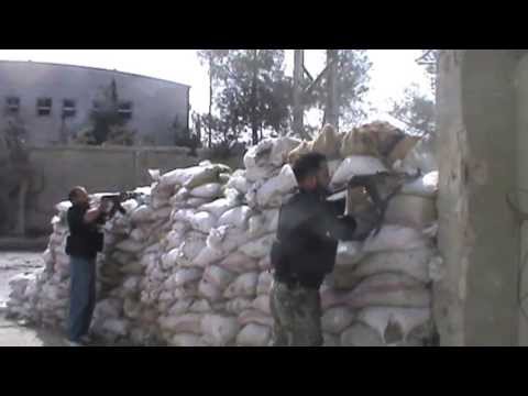 اشتباكات تخوضها كتيبة حمزة أسد الله أثناء اقتحام أحد مواقع قوات النظام في حي جوبر في مدينة دمشق