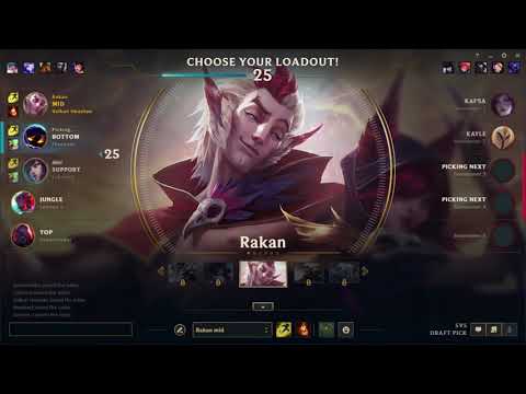 Fastest win ever with Rakan mid : League of Legends : Vulkan Tsugan