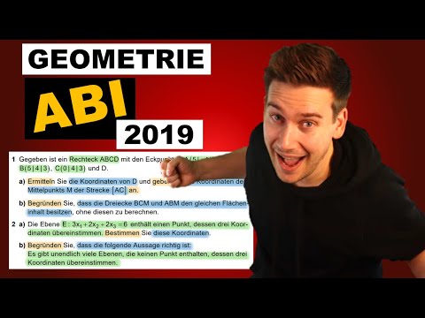 GEOMETRIE ABI 2019 (ohne Hilfsmittel) | HOW TO MATHE ABI 2022