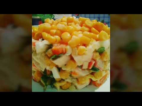 ВКУСНЕЙШИЙ Салат из КРАБОВЫХ палочек, КУКУРУЗЫ Imitation crabmeat salad.