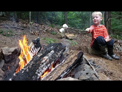 How to build a fire!! Best fire starter, fire safety & a one-match campfire in the rain
