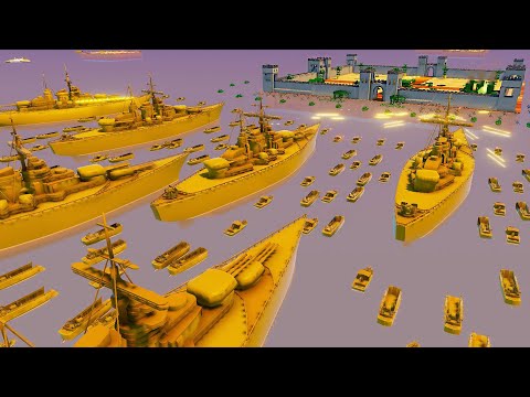 Green Army Men ISLAND FORTRESS Walls Defense! - Attack on Toys