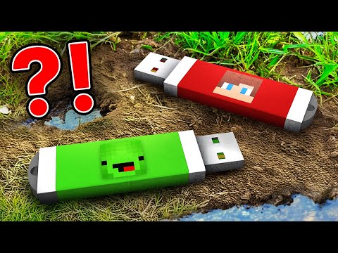 Mikey and JJ Found Secret USB Drive in Minecraft (Maizen)