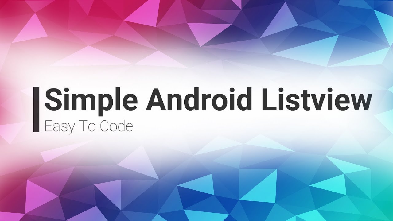 Simple Android Listview Example