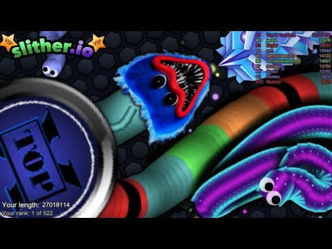 Slither.io A.I. Top X is Huggy Wuggy - Epic Skin Slitherio Vip Best Gameplay - Infinity Score