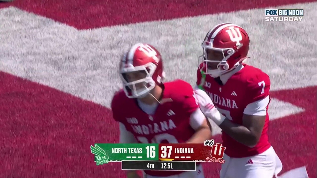 😎🏈 TOUCHDOWN DAVION CHANDLER | North Texas Mean Green 16–38 Indiana Hoosiers | College Football
