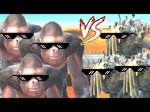GORO BROTHERS + X3 PRIMATES VS SCOURGE BROTHERS + X3 INFERNALS   ANIMAL REVOLT BATTLE SIMULATOR