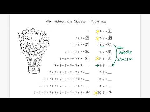 Wir rechnen die Siebener-Reihe aus