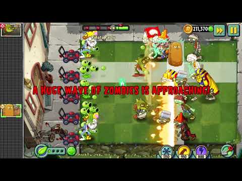 Plants vs Zombies 2 gameplay - Piñata Party - 14th October 2021