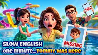 Tommy Disappeared at the Water Park... His Family Panicked! 😱 | English Story for Beginners A2