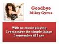 Goodbye - Miley Cyrus - Instrumental / Karaoke ...