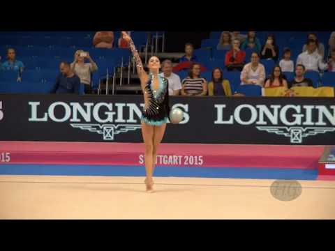 Ritmik Hocamız Elif Zeynep CELEP AZE 2015 Rhythmic Worlds Stuttgart   Qualifications Ball