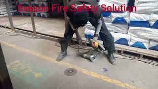 How a fireman using a aluminium to make a water branch