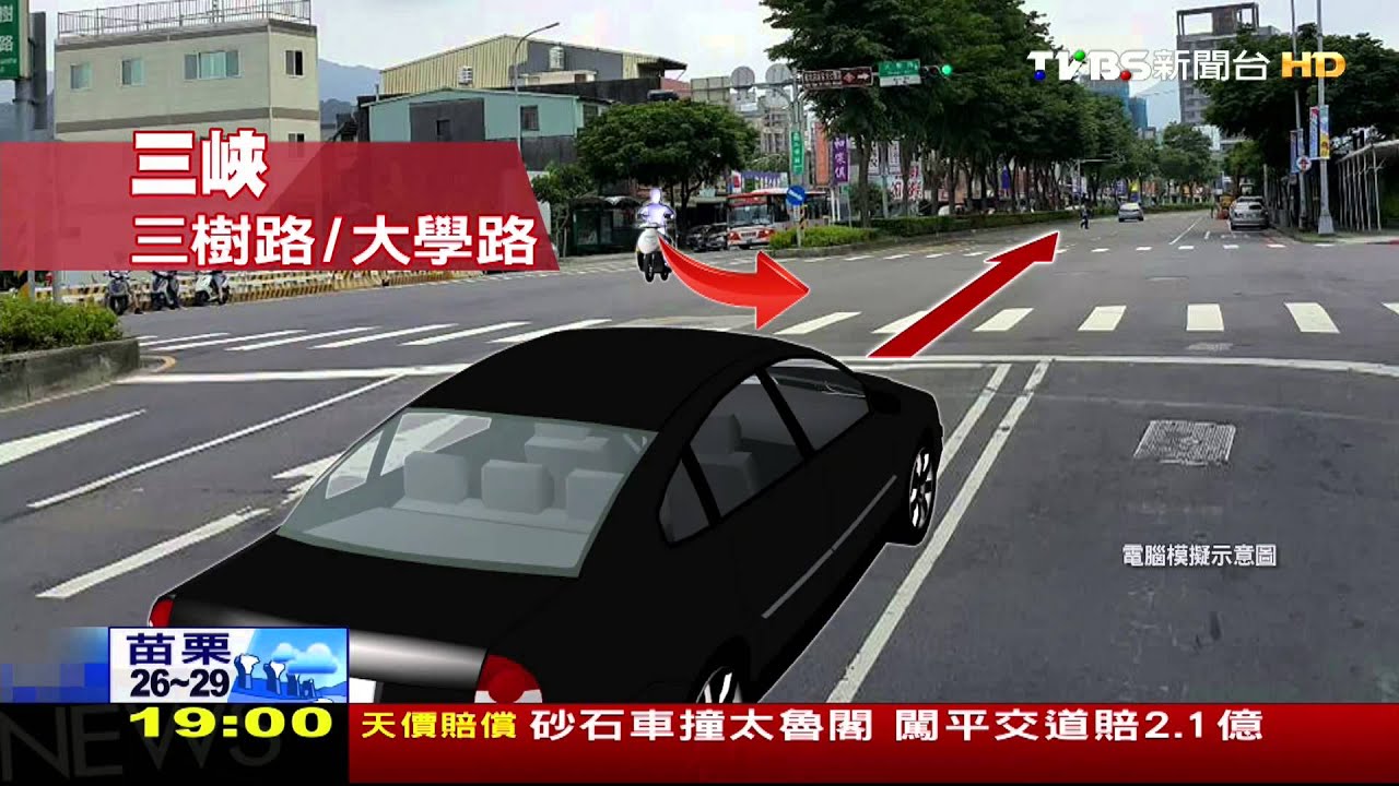 獨家/四輪朝天!轎車撞分隔島 翻轉躺路面