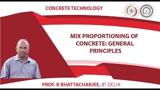 Mix Proportioning of Concrete: General Principles