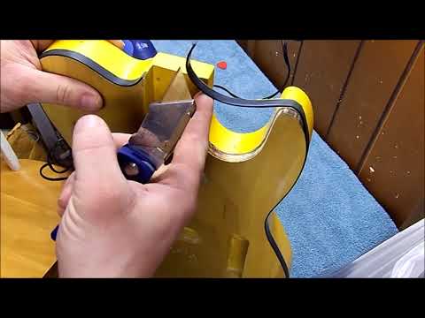 How to remove binding from a guitar body part 1