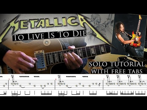 Metallica - To Live Is To Die 1st guitar solo lesson (with tablatures and backing tracks)