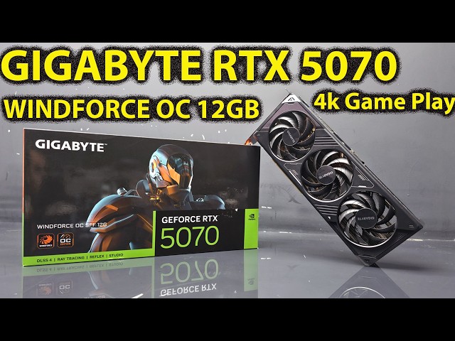 Vídeo relacionado con GIGABYTE GeForce RTX 5070 WINDFORCE OC SFF 12G Tarjeta Gráfica - 12GB GDDR7, 192 bits, PCI-E 5.0, 2542 MHz Core Clock, 3 x DP 2.1a, 1 x HDMI 2.1b, NVIDIA DLSS 4, GV-N5070WF3OC-12GD