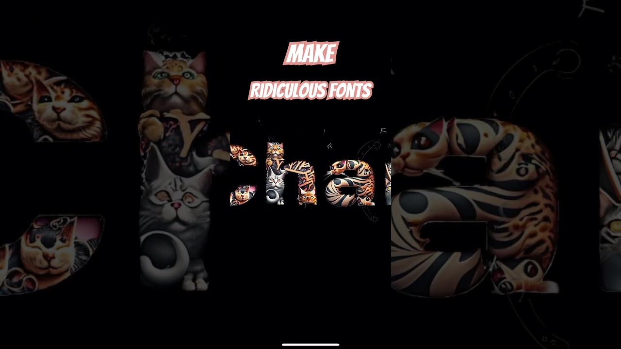 Funny Cat Font Made With AI??