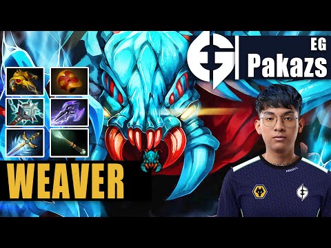 Weaver Safelane | EG.Pakazs | 7.32D WEAVER HARD CARRY IS BACK GG EZ MMR | 7.32d Gameplay Highlights