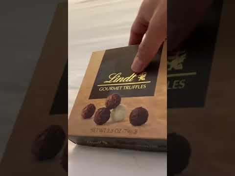 Calming Video ASMR Lindt Chocolate Gourmet Truffles yummy Goodness Satisfying  #shorts #chocolate