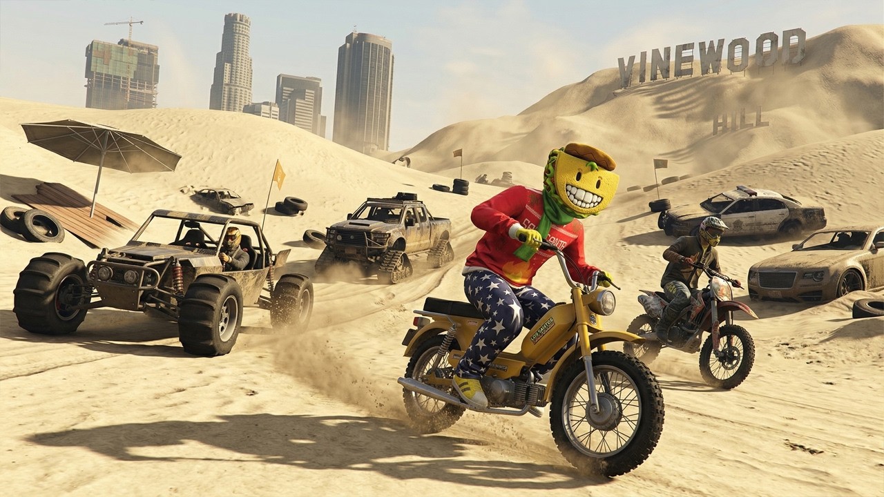 CARRERA INCREIBLE PERO HAY UNA TORMENTA DE ARENA!! - GTA 5 ONLINE